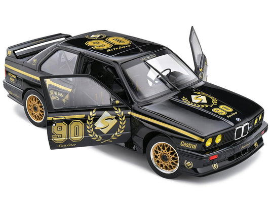 1990 BMW E30 M3 Black ’Solido 90th Anniversary’ Livery Limited Edition ’Competition’ Series 1/18 Diecast Model Car