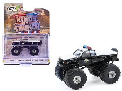 1990 GMC S-15 Monster Truck "Texas Department of Public Safety" Black and White "Kings of Crunch - Hot Pursuit" Special Edition 1/64 Diecast Model Car by Greenlight-4