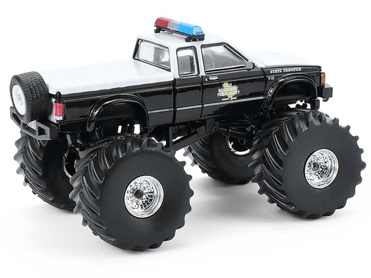 1990 GMC S-15 Monster Truck "Texas Department of Public Safety" Black and White "Kings of Crunch - Hot Pursuit" Special Edition 1/64 Diecast Model Car by Greenlight-3