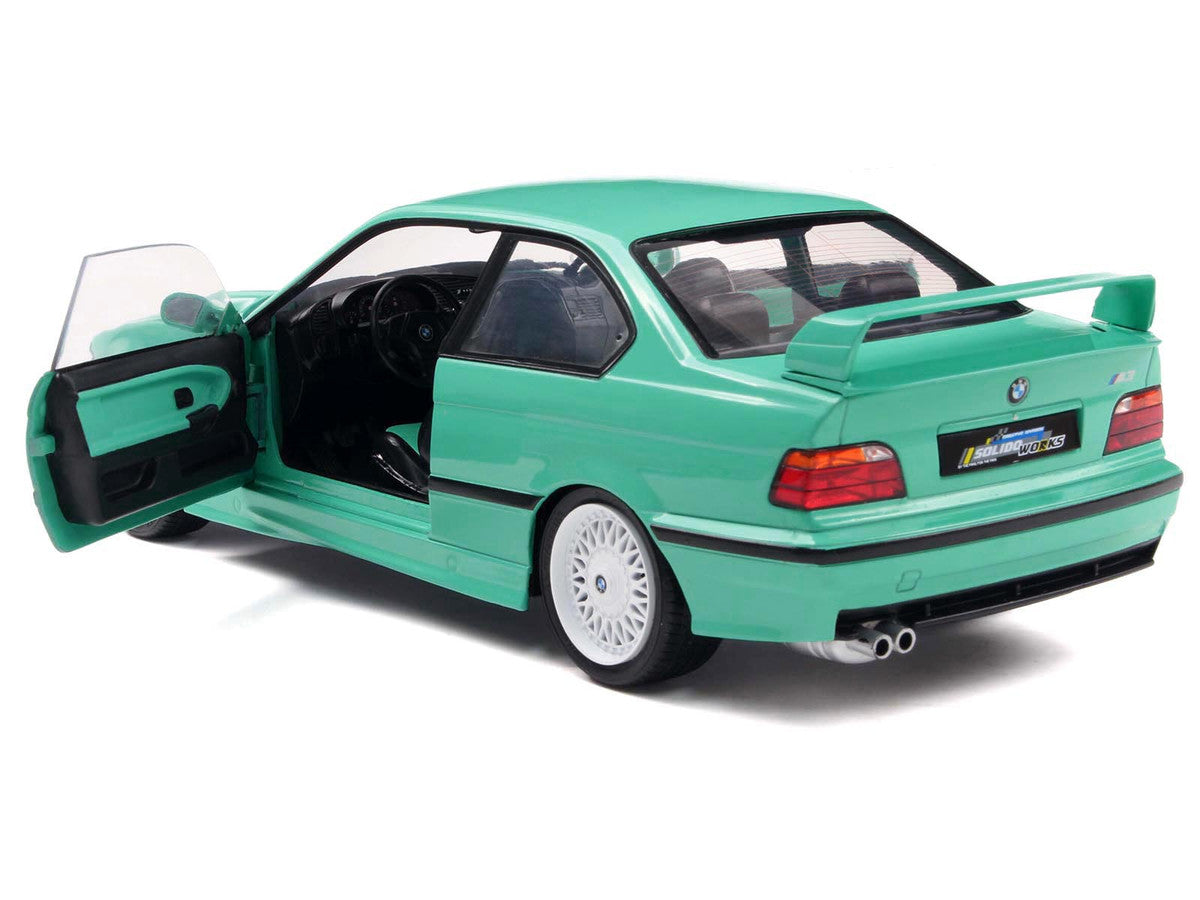 1991 BMW E36 M3 "Solido Works" Mint Green with Mint Green Interior 1/18 Diecast Model Car by Solido-1