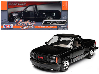 1992 GMC Sierra GT Black Pickup Truck 1/24 Diecast Model by Motormax-2