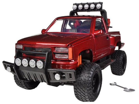 1992 GMC Sierra GT Pickup Truck Off Road Red 1/24 Diecast Model by Motormax-1