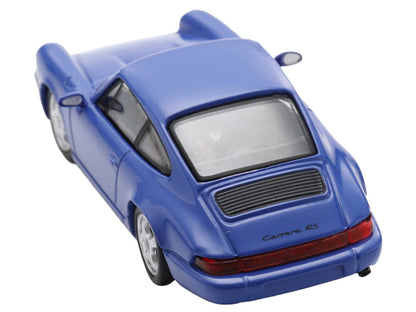 1992 Porsche 911 Carrera RS 3.6 Blue 1/64 Model Car by Spark-3