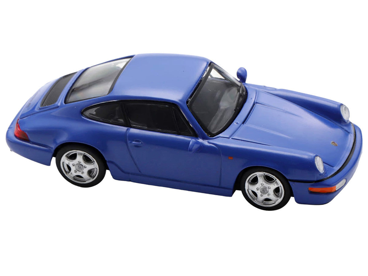 1992 Porsche 911 Carrera RS 3.6 Blue 1/64 Model Car by Spark-2