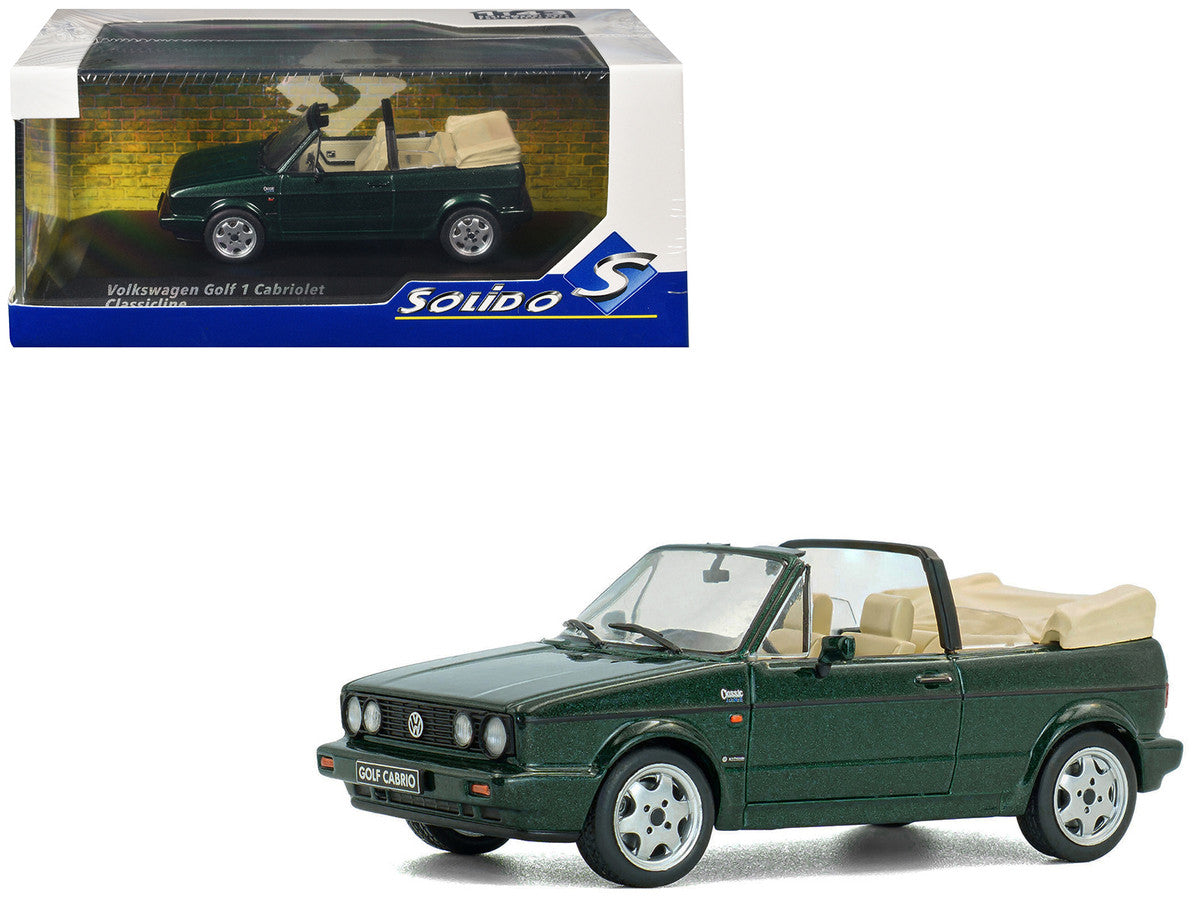 1992 Volkswagen Golf Cabrio Classic Line Classic Green Metallic 1/43 Diecast Model Car by Solido-4