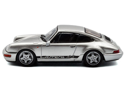 1994 Porsche 911 (964) RS Silver Metallic with Black Stripes 1/43 Diecast Model Car by Solido-1