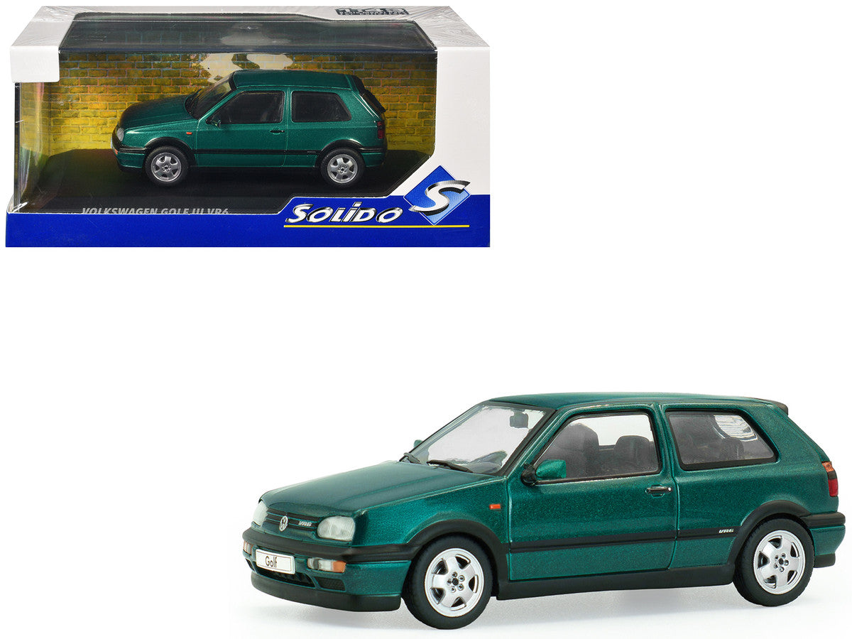 1994 Volkswagen Golf MKIII VR6 Dragon Green Pearl 1/43 Diecast Model Car by Solido-0