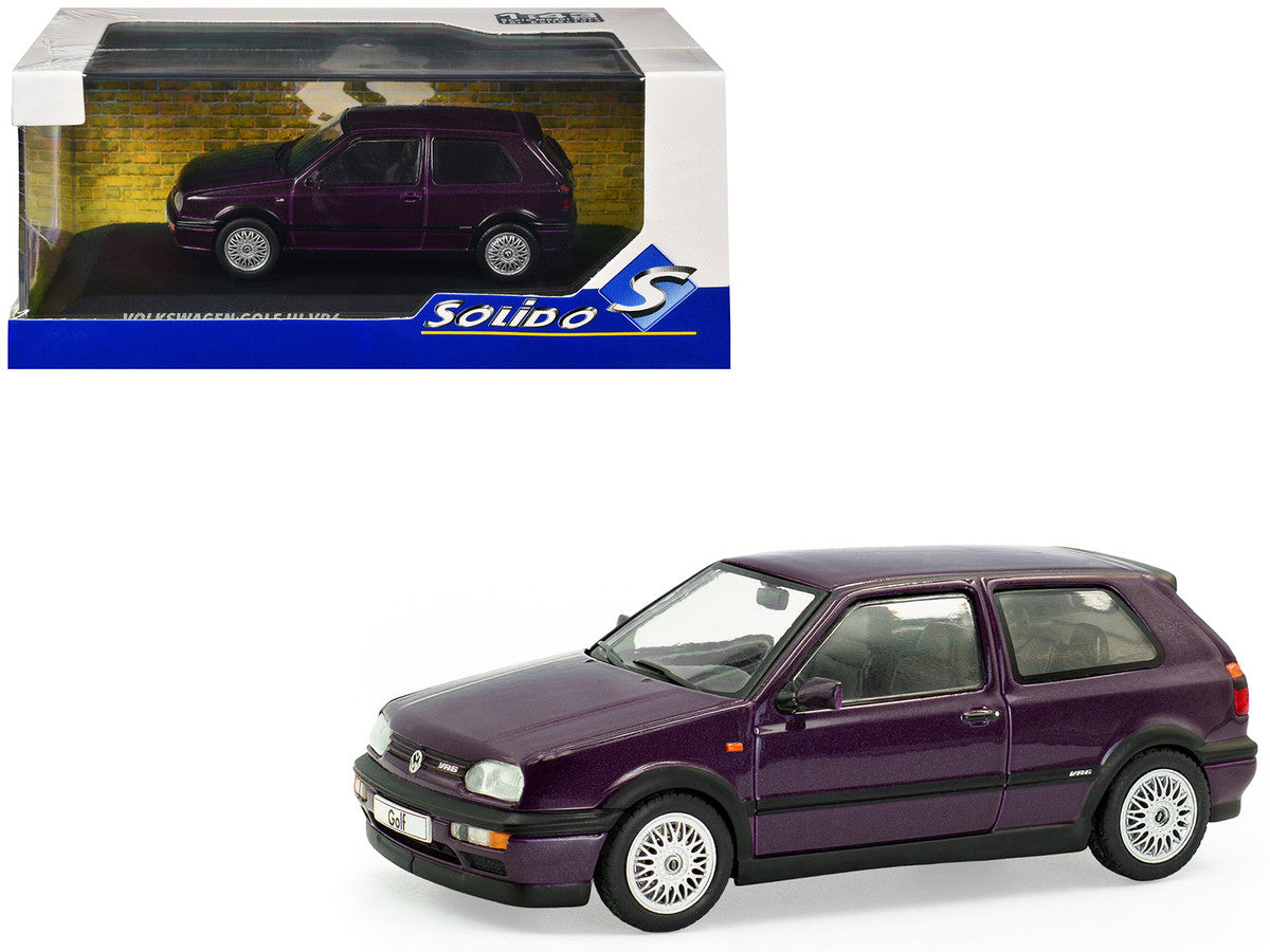 1994 Volkswagen Golf MKIII VR6 Purple Metallic 1/43 Diecast Model Car by Solido-4
