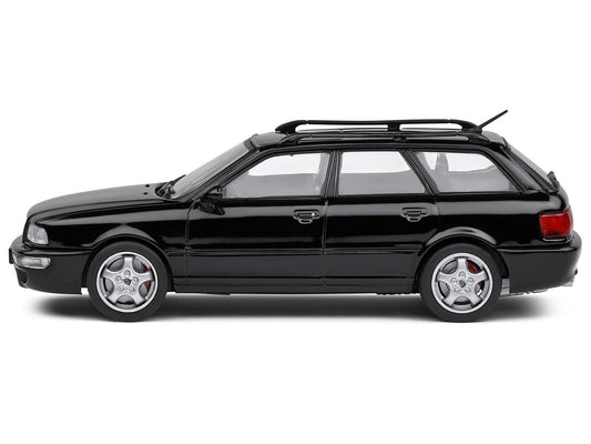 1995 Audi Avant RS2 Brilliant Black with Roofrack 1/43 Diecast Model Car by Solido - Car Models