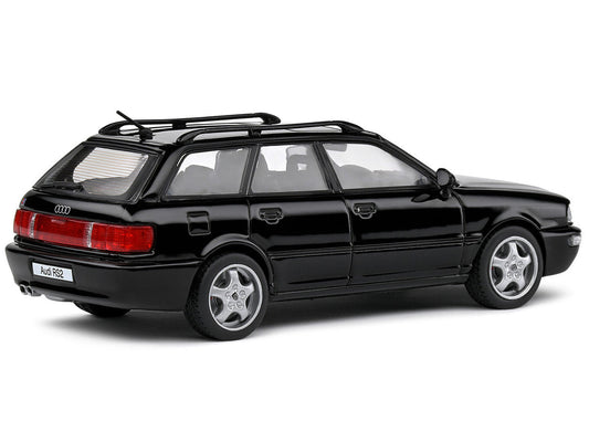 1995 Audi Avant RS2 Brilliant Black with Roofrack 1/43 Diecast Model Car by Solido - Car Models