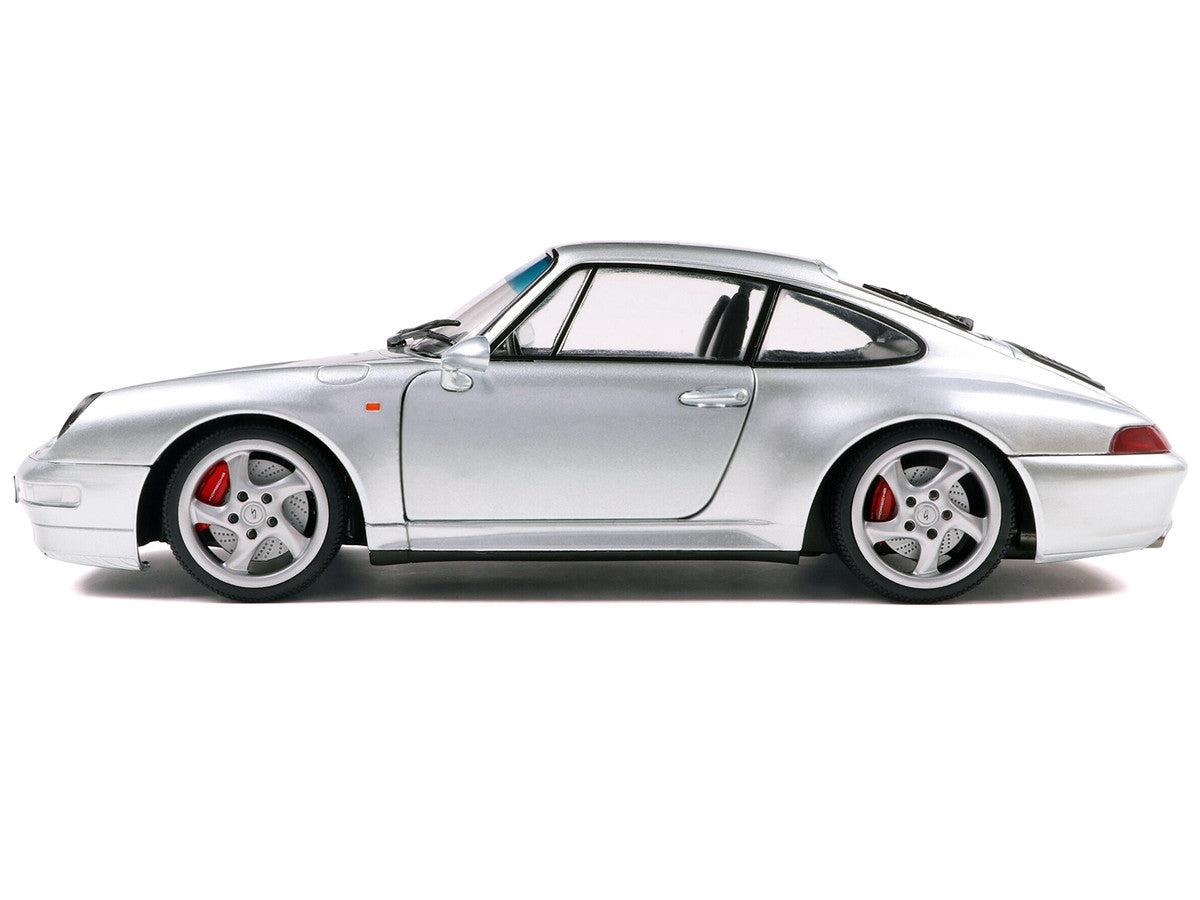1996 Porsche 911 (993) 4S Polar Silver Metallic 1/18 Diecast Model Car by Solido-0