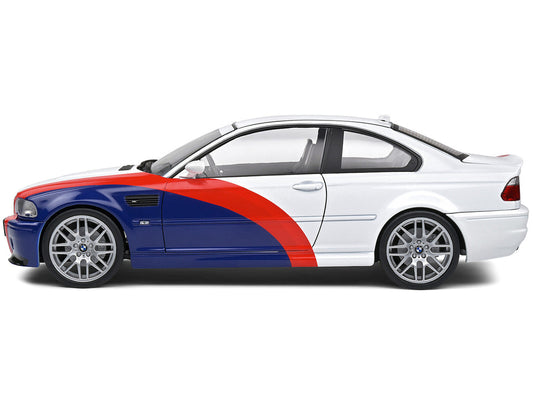 2000 BMW E46 M3 ’Streetfighter’ White with Blue and Red Graphics 1/18 Diecast Model Car by Solido - Car Models