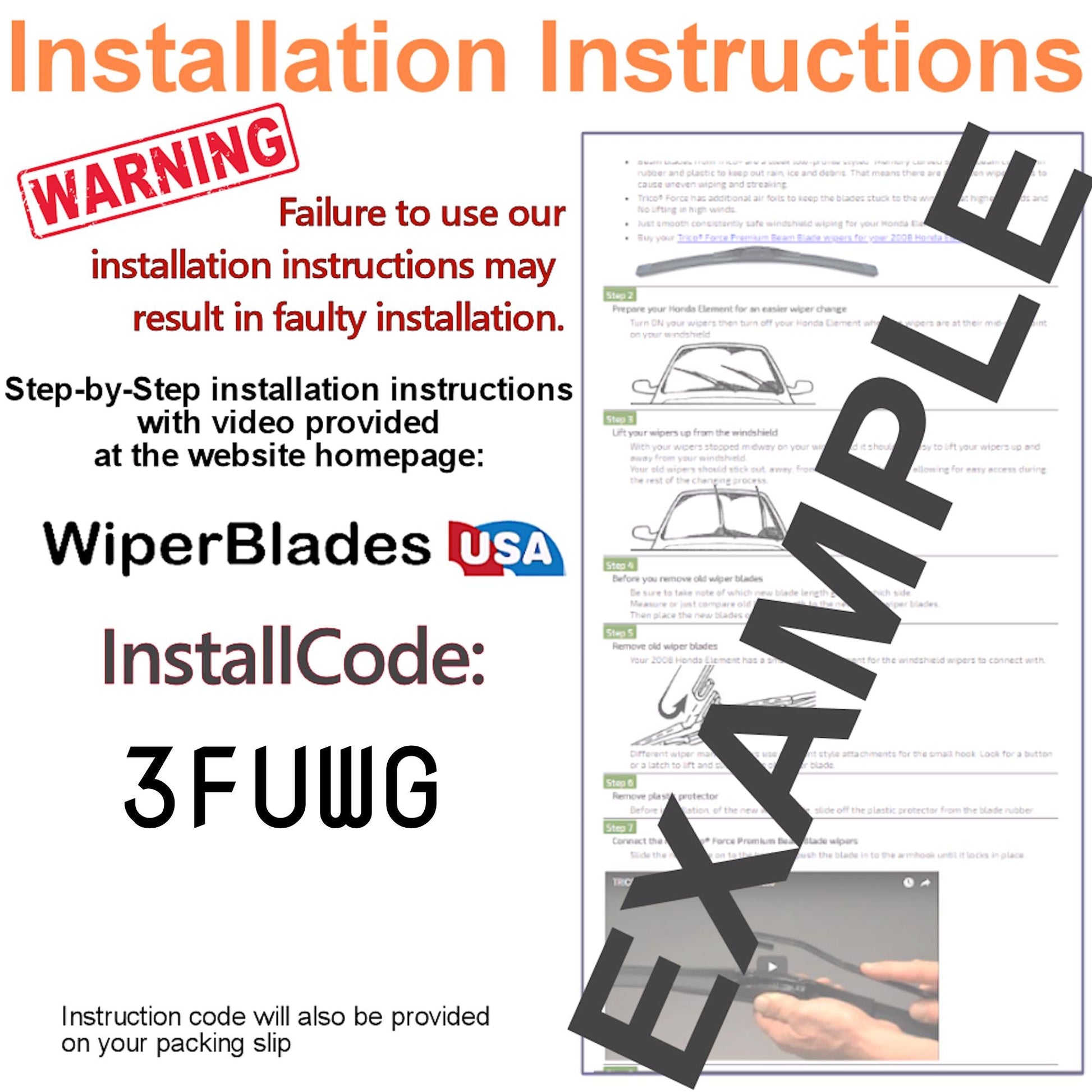 2000 Dodge Avenger Wiper Blades Set w/1yr Warranty (Set of 2) Pulse Beam Wipers-4