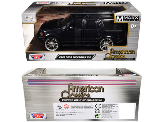 2000 Ford Expedition XLT Black Metallic "Maxx Design" "American Classics" Series 1/24 Diecast Model Car by Motormax-2