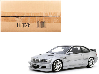 2001 BMW E46 M3 GTR Street Titan Silver Metallic 1/18 Model Car by Otto Mobile-4