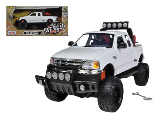 2001 Ford F-150 XLT Flareside Supercab Off-Road Pickup Truck White 1/24 Diecast Model Car by Motormax-0