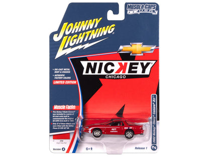 2002 Chevrolet Nickey Camaro ZL1 Bright Rally Red with White Stripes "Muscle Cars USA" Series 1/64 Diecast Model Car by Johnny Lightning-1