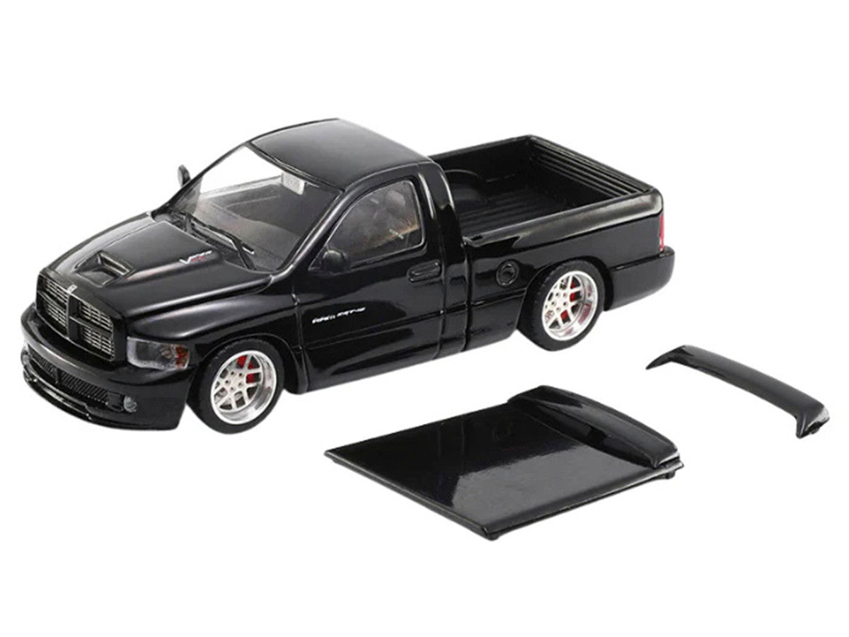 2003 Dodge Ram SRT-10 Pickup Truck Black 1/64 Diecast Model Car by Shoom64 Models-2