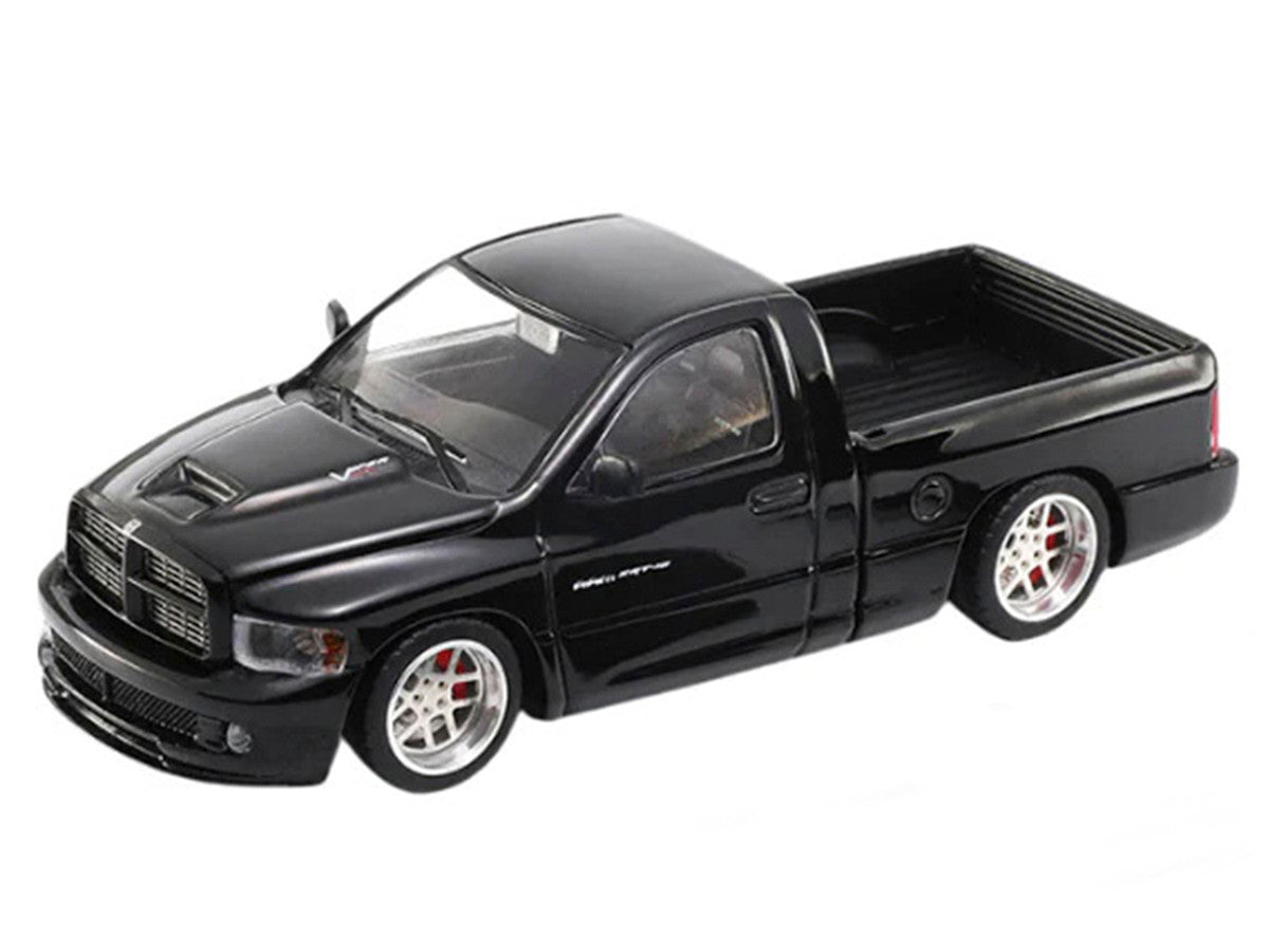 2003 Dodge Ram SRT-10 Pickup Truck Black 1/64 Diecast Model Car by Shoom64 Models-1