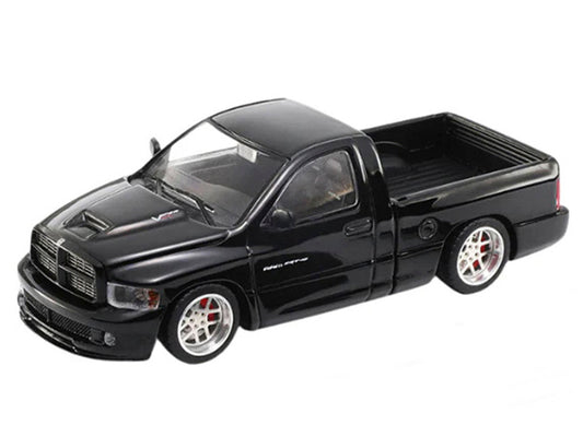 2003 Dodge Ram SRT-10 Pickup Truck Black 1/64 Diecast Model Car by Shoom64 Models-1