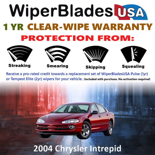 2004 Chrysler Intrepid Wiper Blades w/1yr Wear Warranty (Set of 2) Wipers-1