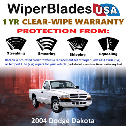 2004 Dodge Dakota Wiper Blades Set w/1yr Warranty (Set of 2) Pulse Beam Wipers-1