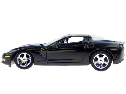 2005 Chevrolet Corvette C6 Coupe Black 1/24 Diecast Model Car by Motormax-1