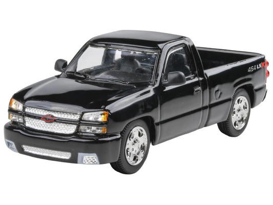 2006 Chevrolet Silverado 454 LSX Pickup Truck Onyx Black 1/64 Diecast Model Car by Paragon Models - Car Models