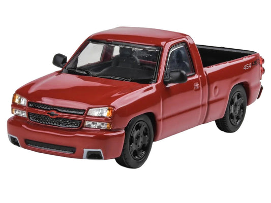 2006 Chevrolet Silverado 454 LSX Pickup Truck Victory Red 1/64 Diecast Model Car by Paragon Models - Car Models