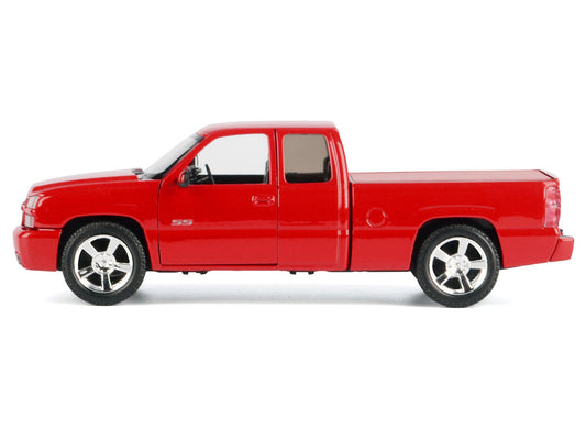 2006 Chevrolet Silverado SS Pickup Truck Red ’Timeless Legends’ Series 1/25 Diecast Model Car by Motormax - Car Models