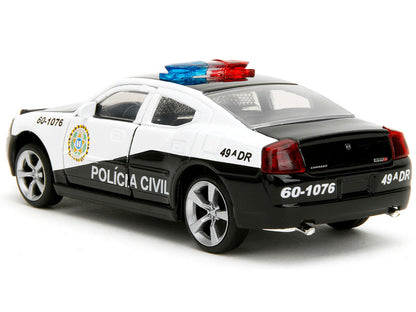 2006 Dodge Charger Police Black and White "Policia Civil" "Fast & Furious" Series 1/32 Diecast Model Car by Jada-4