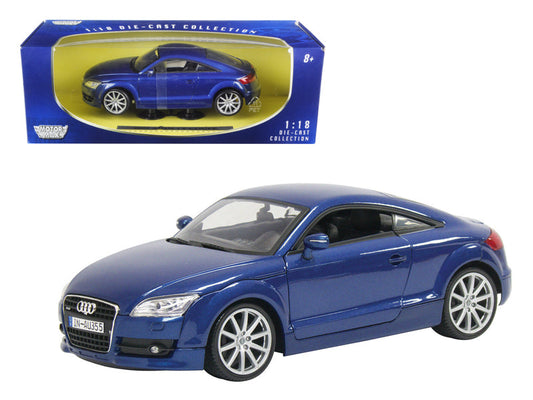2007 Audi TT Blue 1/18 Diecast Car Model by Motormax - Car Models