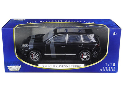 2008 Porsche Cayenne Turbo Metallic Black 1/18 Diecast Model Car by Motormax-2