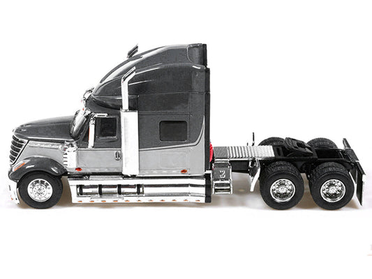 2010 International Lonestar Truck Tractor Gray and Light Gray Two-Tone 1/64 Diecast Model by IXO Models-0