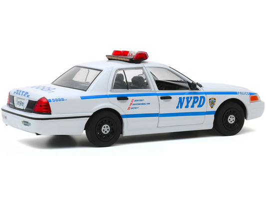 2011 Ford Crown Victoria Police Interceptor "New York City Police Department" (NYPD) White "Hot Pursuit" Series 1/24 Diecast Model Car by Greenlight-1
