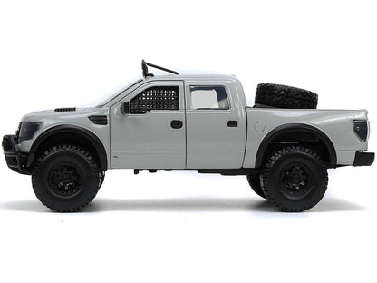 2011 Ford F-150 SVT Raptor Pickup Truck Light Gray with Extra Wheels "Just Trucks" Series 1/24 Diecast Model Car by Jada-1