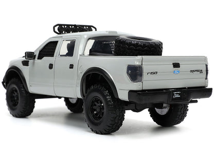 2011 Ford F-150 SVT Raptor Pickup Truck Light Gray with Extra Wheels "Just Trucks" Series 1/24 Diecast Model Car by Jada-0