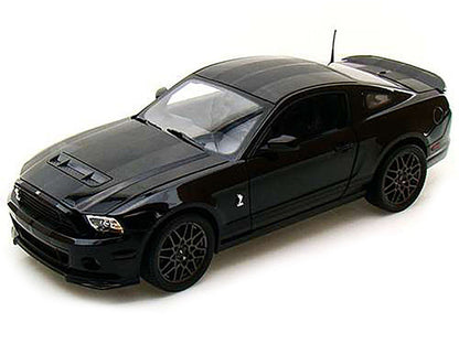2013 Ford Shelby Mustang Cobra GT500 SVT Black with Black Stripes 1/18 Diecast Car Model by Shelby Collectibles-0