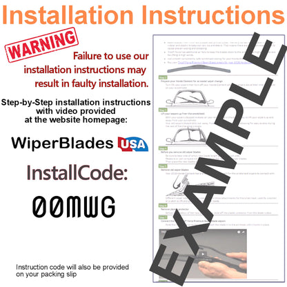 2014 Acura TL Wiper Blades Set w/1yr Wear Warranty (Set of 2) Pulse Beam Wipers-3