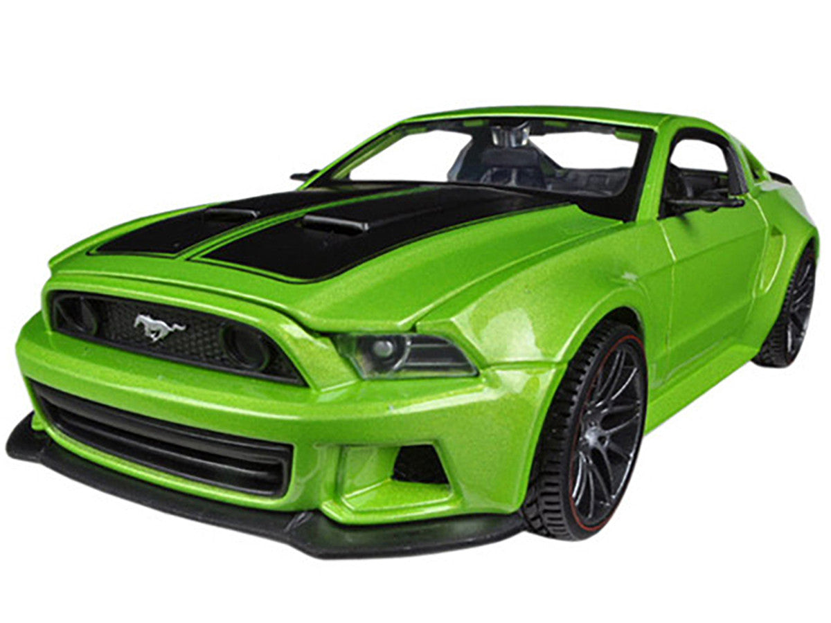 2014 Ford Mustang "Street Racer" Green Metallic with Black Stripes "Special Edition" Series 1/24 Diecast Model Car by Maisto-1