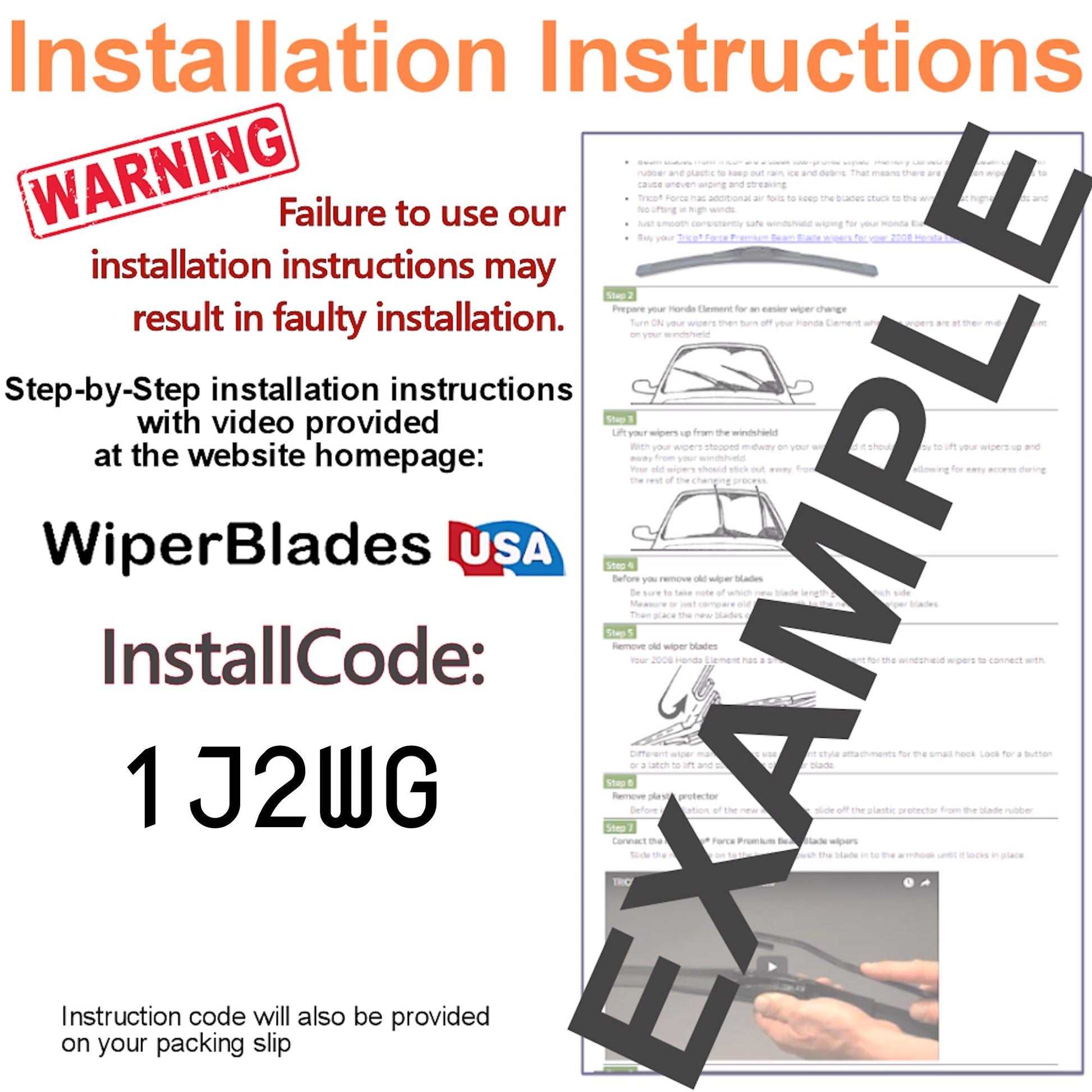 2015 Buick Encore Wiper Blades w/2yr Wear Warranty (Set of 3) w/Rear Beam Wipers-4