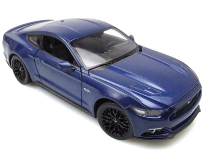2015 Ford Mustang GT 5.0 Blue Metallic "NEX Models" Series 1/24 Diecast Model Car by Welly-1