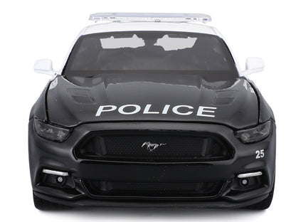 2015 Ford Mustang GT 5.0 "Police" Black and White "Authority" Series 1/24 Diecast Model Car by Maisto-3