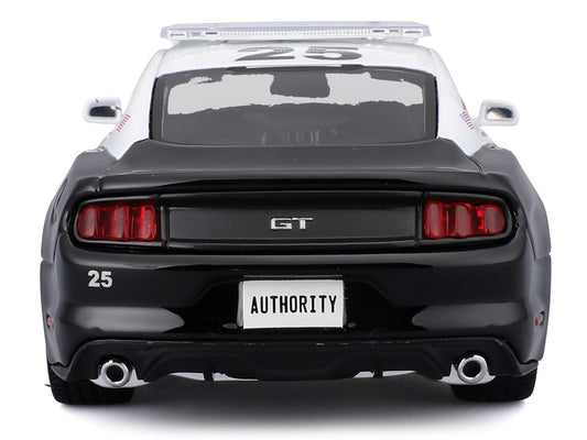 2015 Ford Mustang GT 5.0 "Police" Black and White "Authority" Series 1/24 Diecast Model Car by Maisto-1