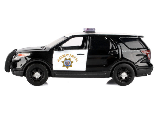 2015 Ford Police Interceptor Utility "California Highway Patrol" Black and White "Law Enforcement and Public Service" Series 1/43 Diecast Model Car by Motormax-1
