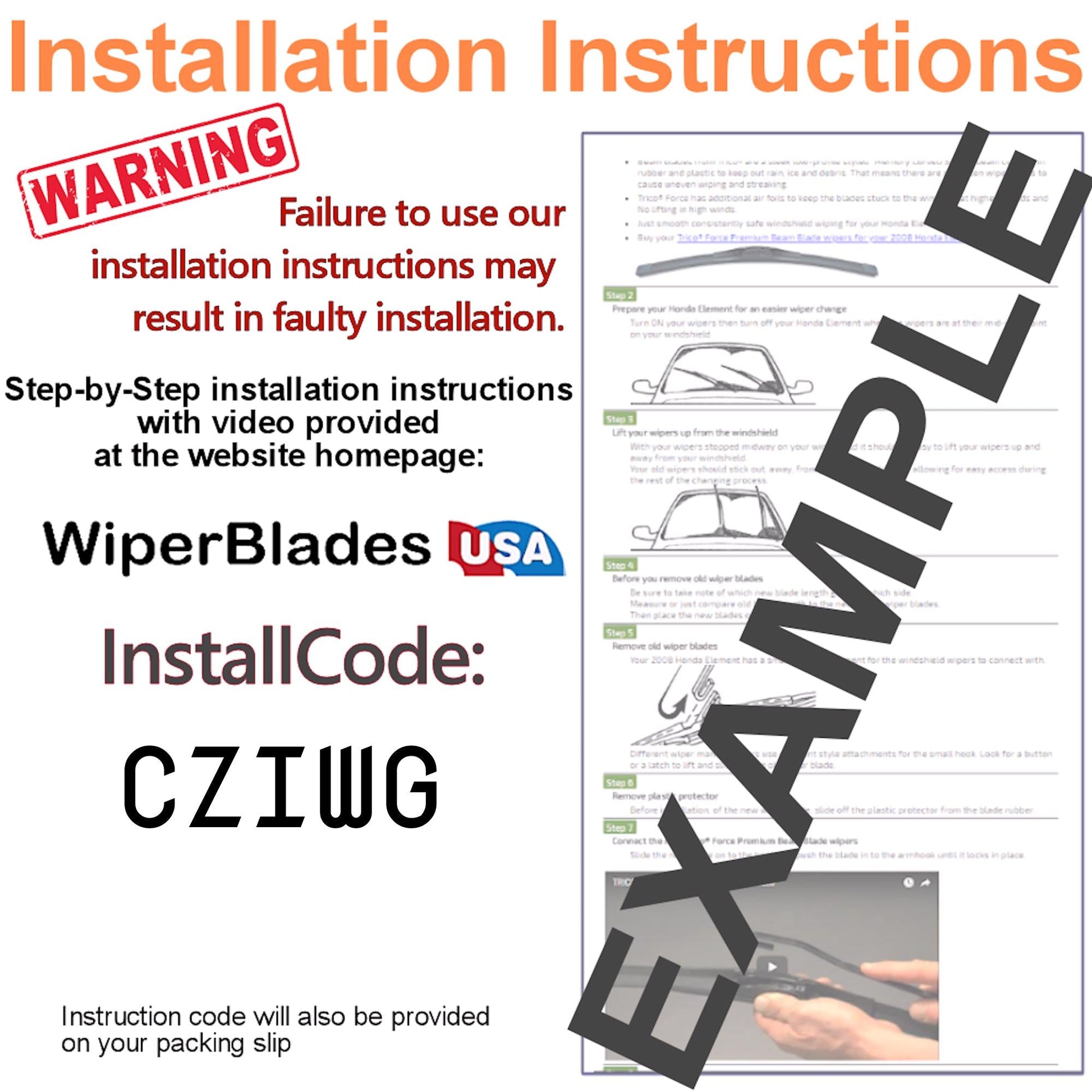 2016 Acura RDX Wiper Blades Set w/2yr Warranty (Set of 2) Tempest Elite Wipers-4