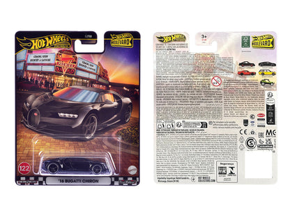 2016 Bugatti Chiron Black "Boulevard" Series Diecast Model Car by Hot Wheels-1