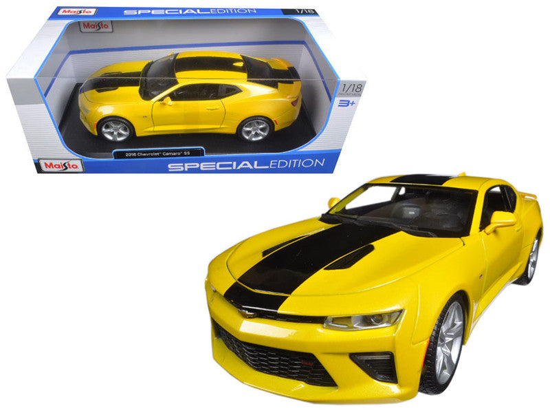 2016 Chevrolet Camaro SS Yellow 1/18 Diecast Model Car by Maisto-0