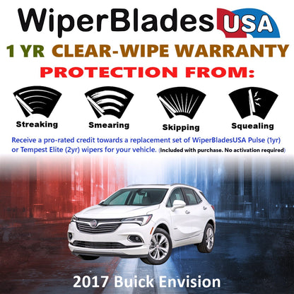 2017 Buick Envision Wiper Blades Set w/1yr Warranty (Set of 2) Pulse Beam Wipers-1