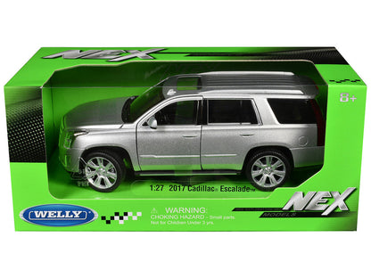 2017 Cadillac Escalade with Sunroof Silver Metallic 1/24-1/27 Diecast Model Car by Welly-2
